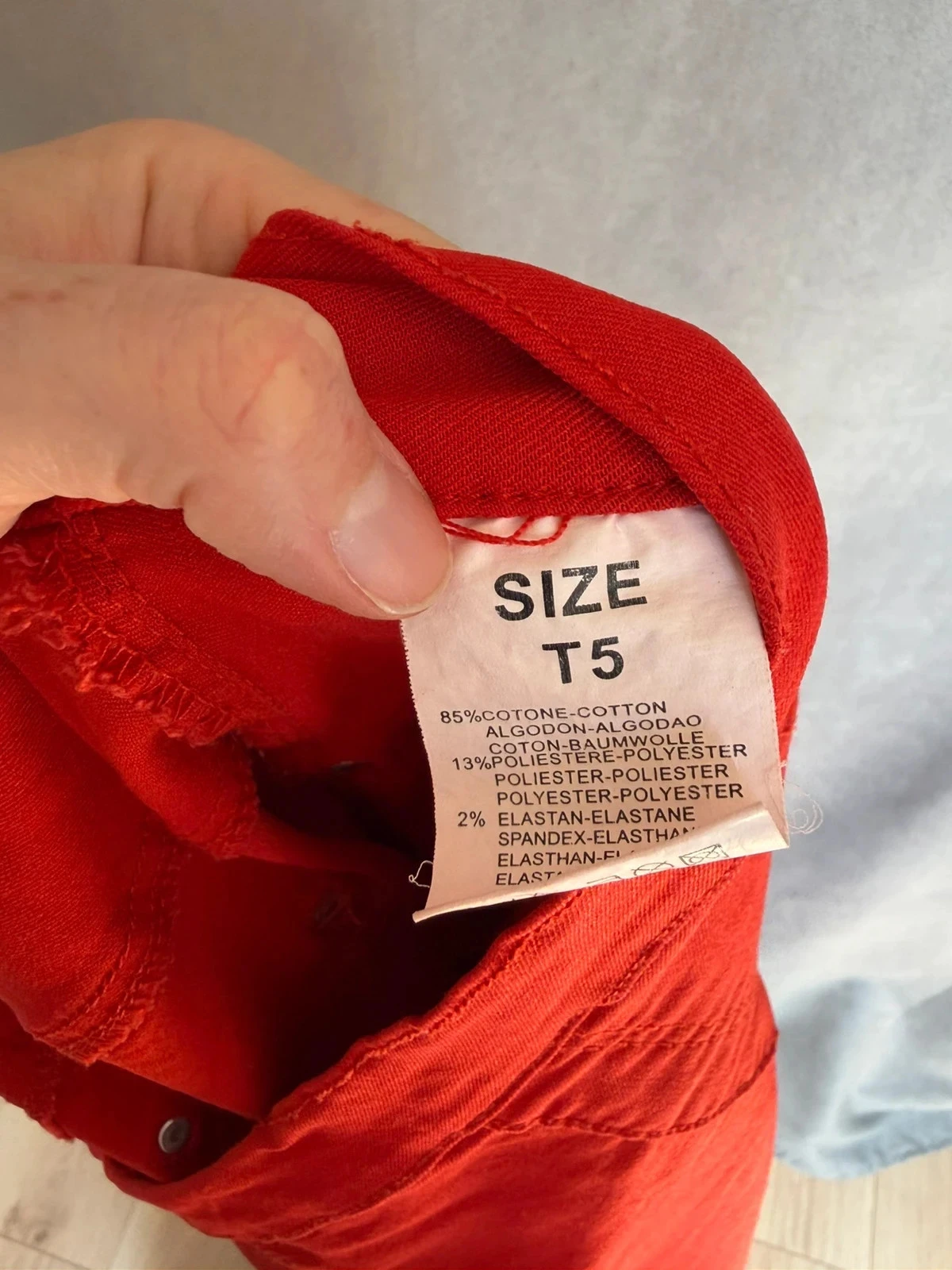 Red cropped pants size 5 – photo 3